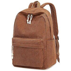 Large Corduroy Bookbag Lightweight 17 inch-Corduroy-coffee